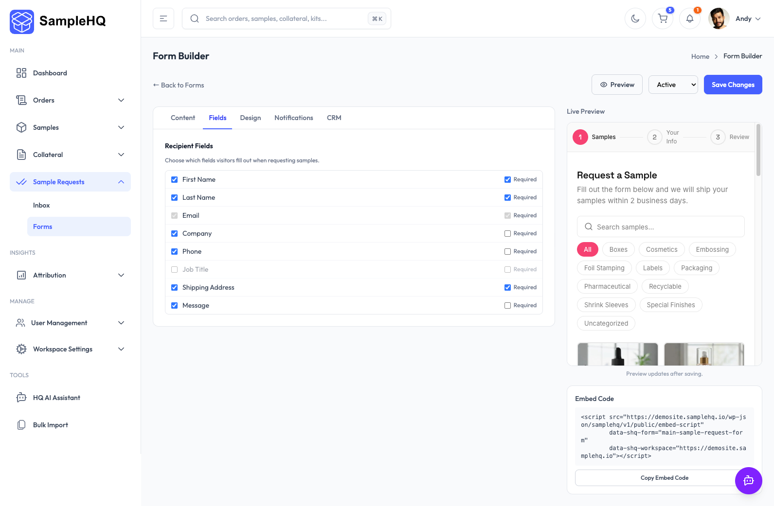 SampleHQ Screenshots