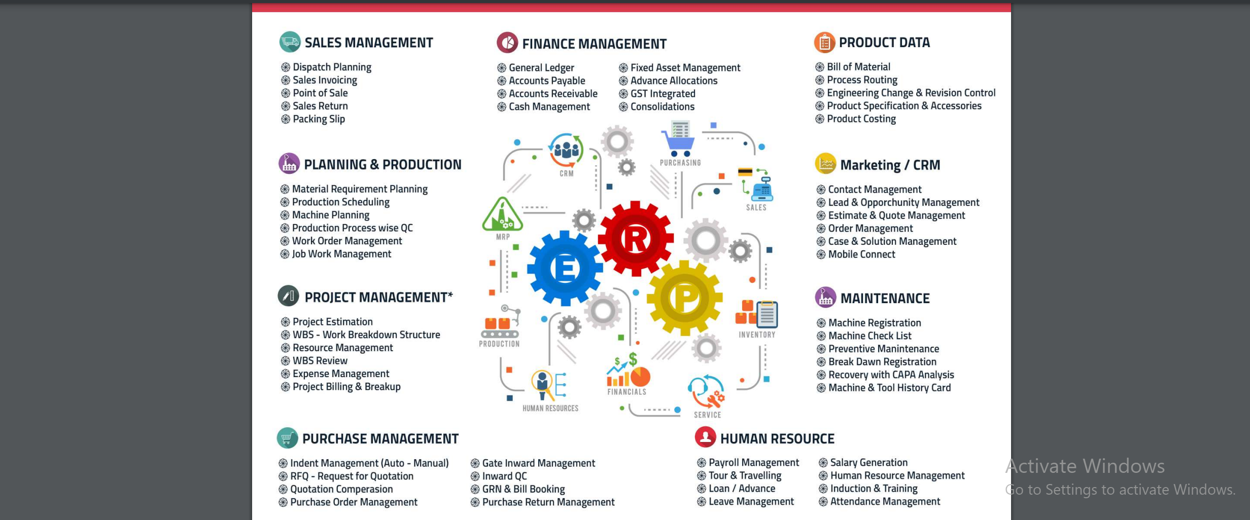 Data Note ERP Screenshots