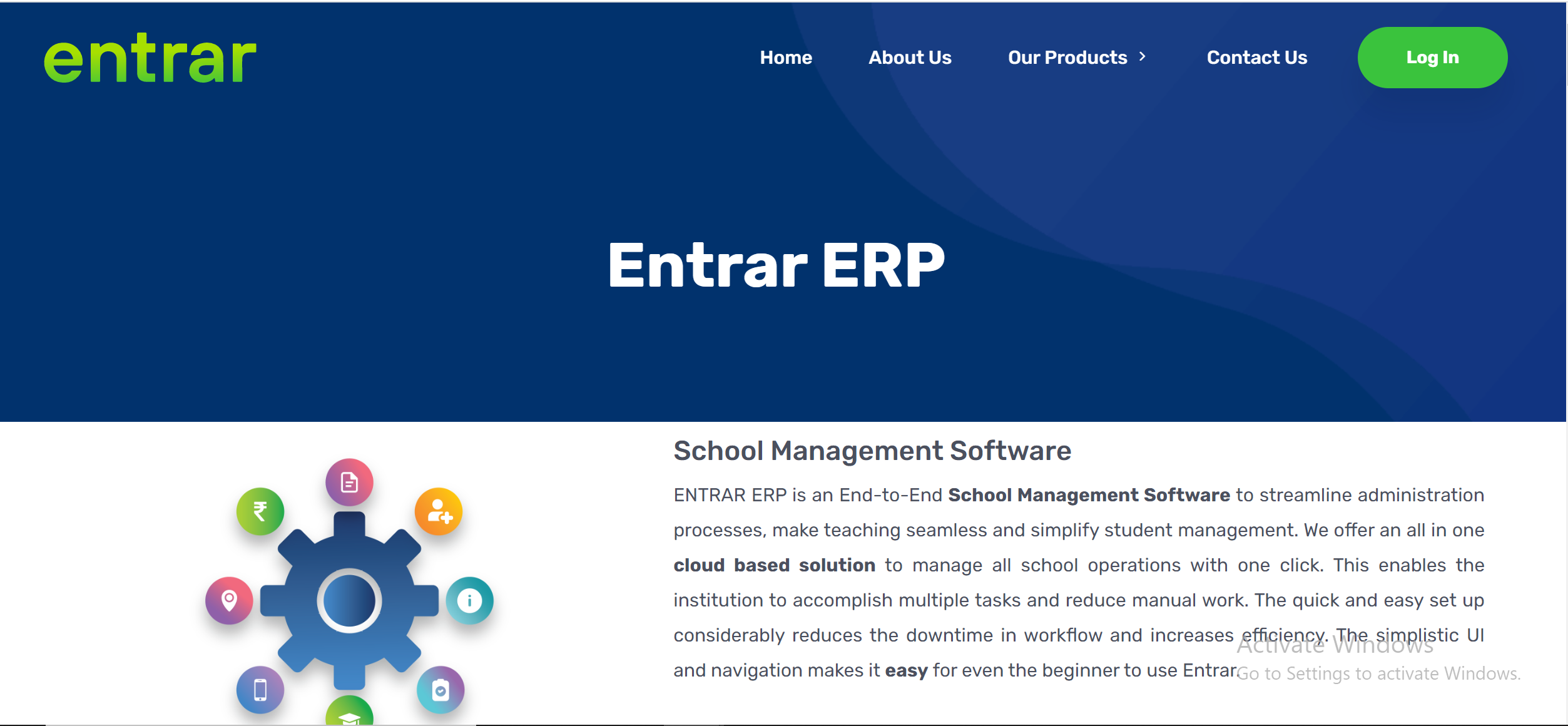Entrar ERP Screenshots
